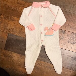 Pink and White Baby One Piece